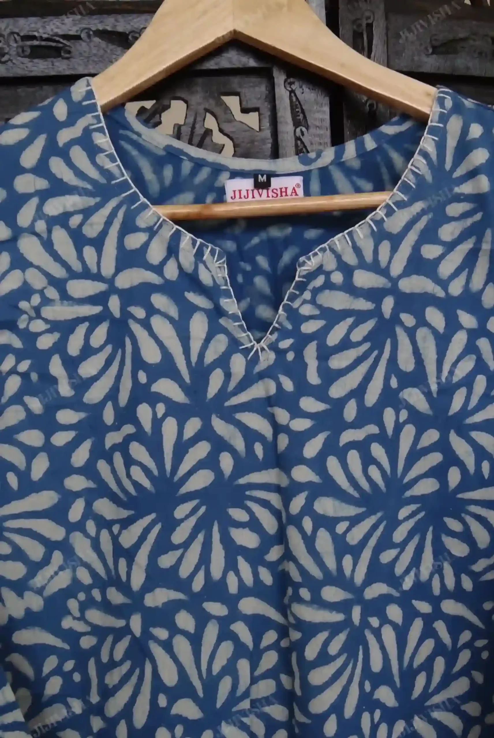 Buy Blue Floral Hand Block Printed Kurta Set Online