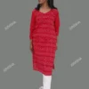 JVWAPKU010_3 Red Handwoven Sambalpuri Cotton Kurta Online