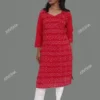 JVWAPKU010_4 Red Handwoven Sambalpuri Cotton Kurta Online