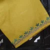 JVWAPSK005_4 Buy Yellow Cotton Kashmiri Hand Embroidery Short Kurti Online
