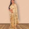 Buy Ivory Georgette Brocade Saree Online