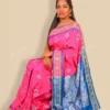 Buy Pink Satin Silk Embroidered Sambalpuri Saree Online