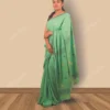 Buy Parrot Green Jamdani Cotton Saree Online