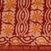 Red & Yellow Floral Hand Block Printed Cotton Saree with Blouse Piece