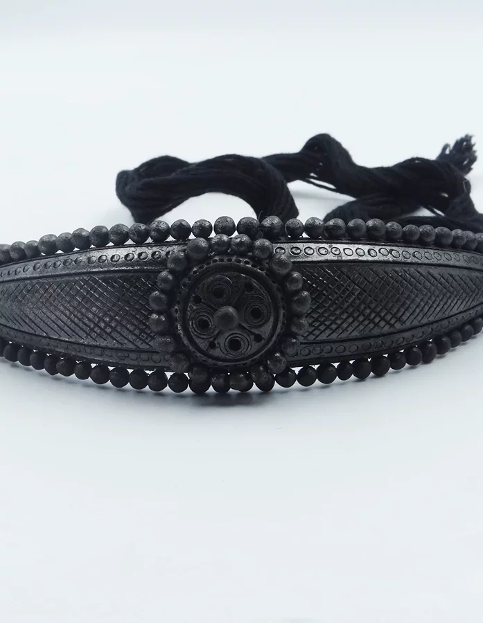 Black Terracotta Neck Choker Set – A Handcrafted Ornament of Tradition - Gallery Image