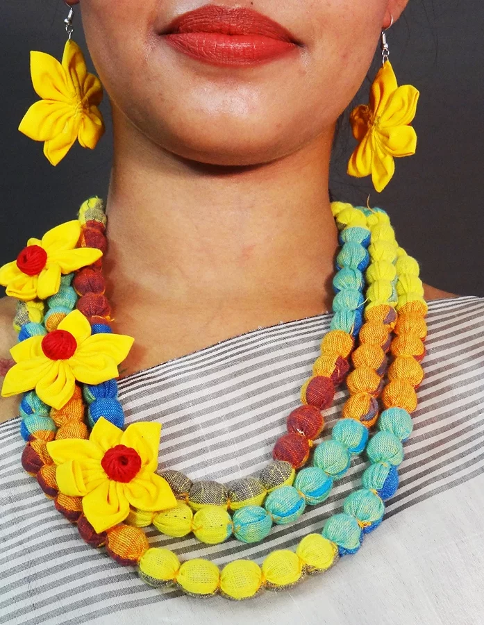 Vibrant Handmade Fabric Jewelry Collection: Expressive, Colorful, and Fun