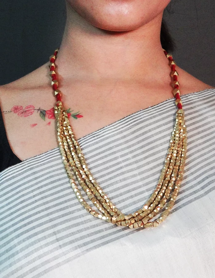 Buy Timeless Simplicity: Handcrafted Dokra Necklace Online