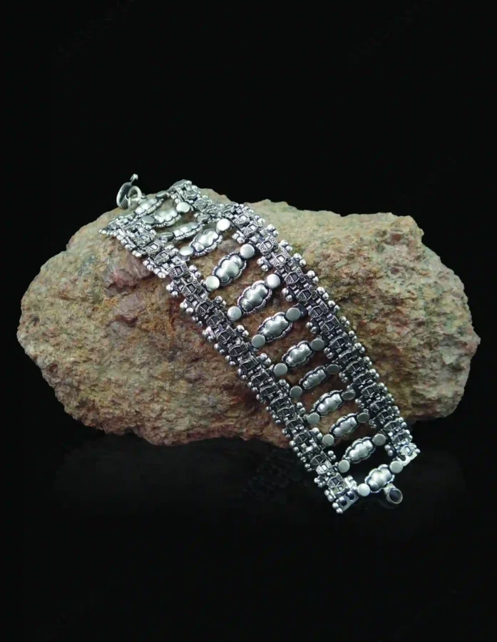 Buy Board German Silver Bracelet from Kashmir Online