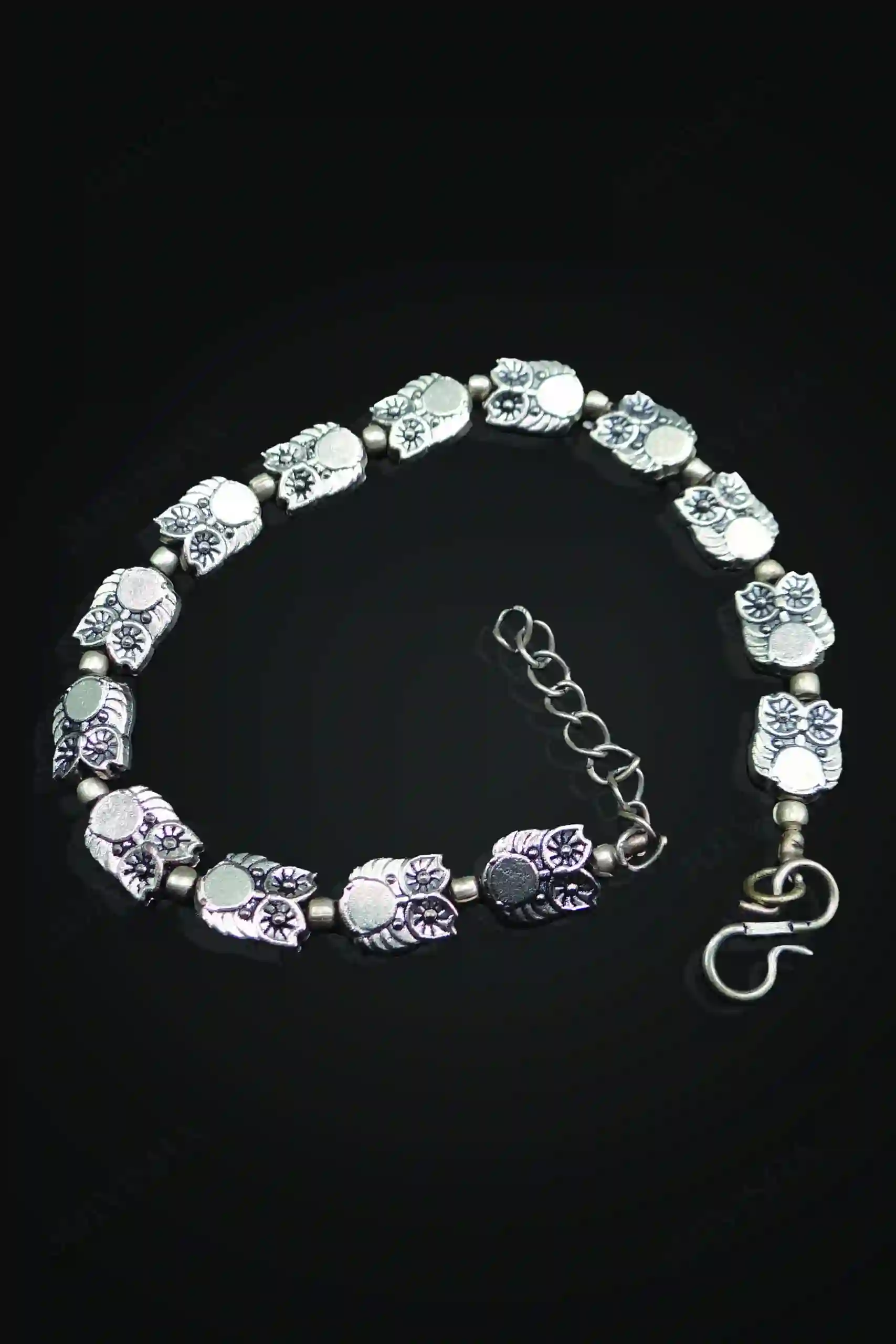 Buy German Silver Owl Shaped Bracelet Online