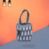 Buy Handcrafted Sapphire Blue Cotton Handbag