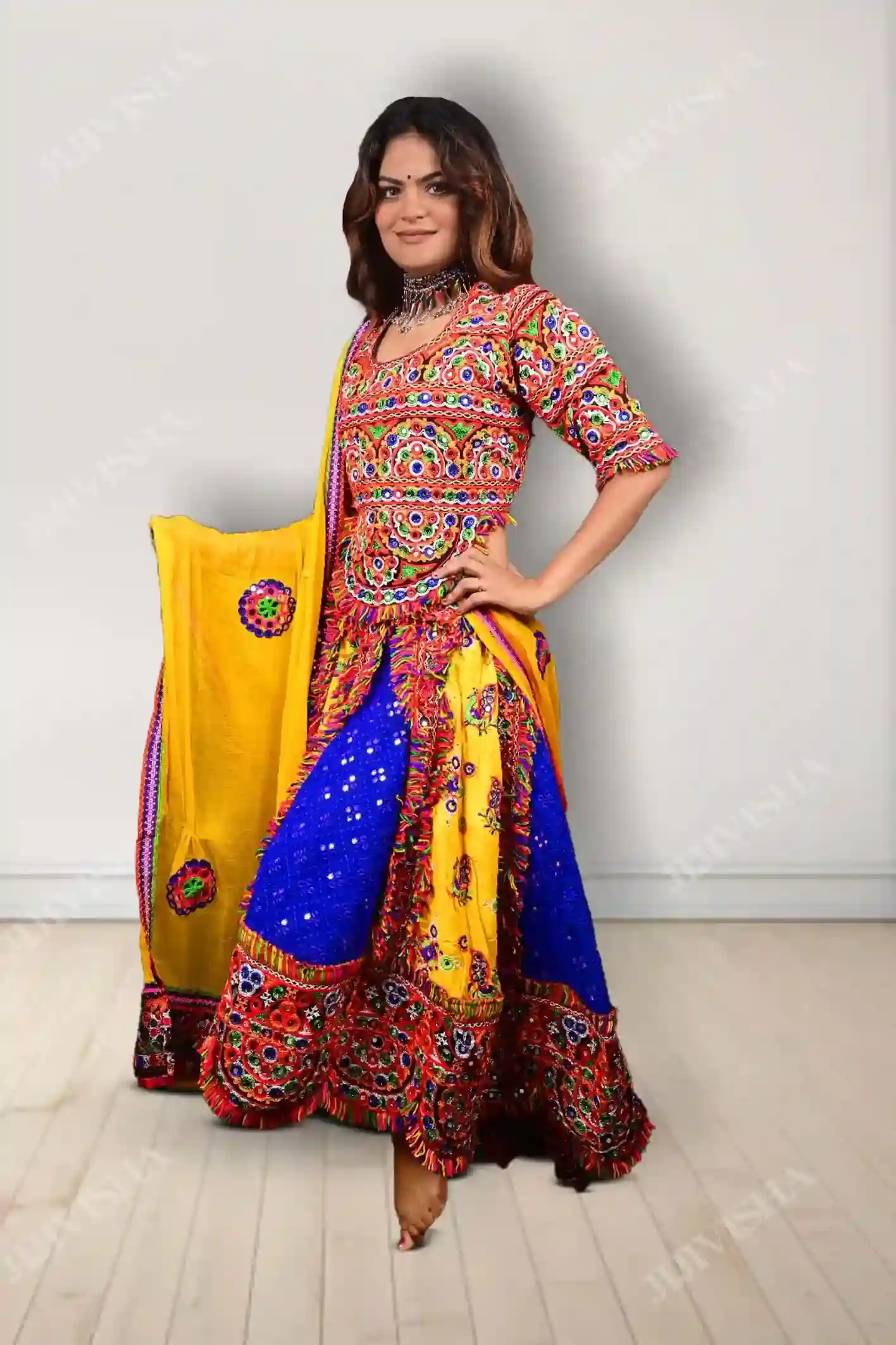 Buy Vibrant Kutch Embroidered Lehenga Set Online