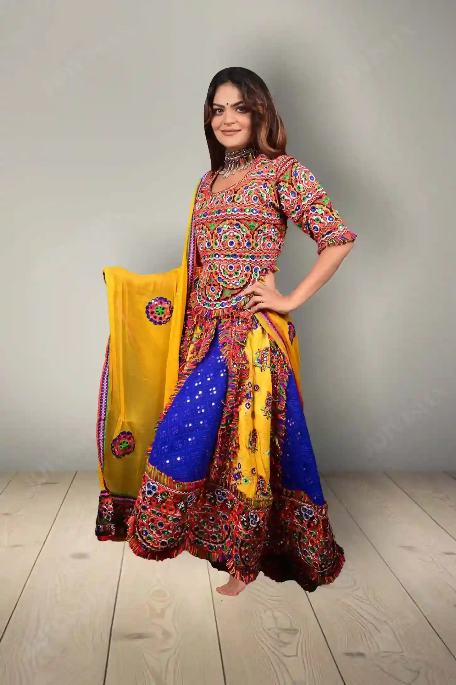 Buy Vibrant Kutch Embroidered Lehenga Set Online