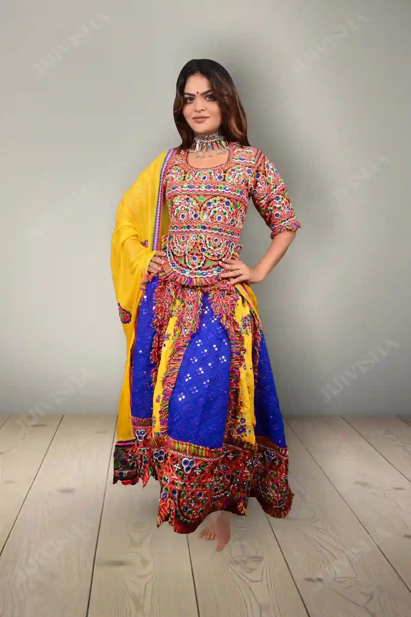 Buy Vibrant Kutch Embroidered Lehenga Set Online