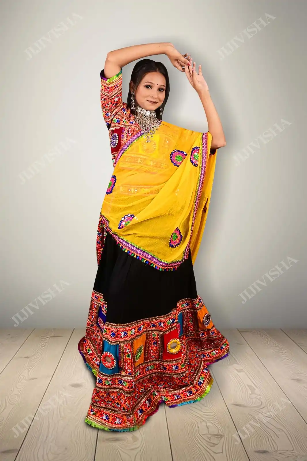 JVWAPLG010_4 Buy Graceful Black Kutch Work Lehenga Set Online