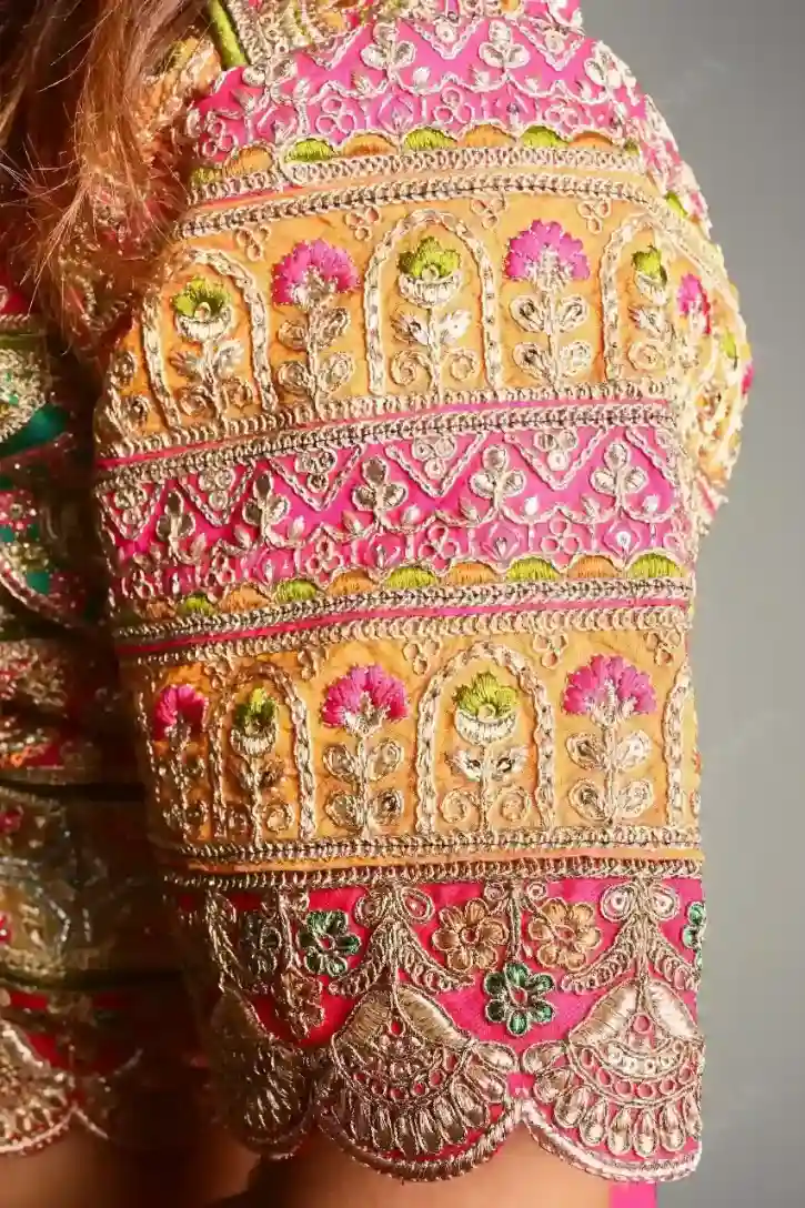 Buy Ivory and Pink Lehenga Set Online