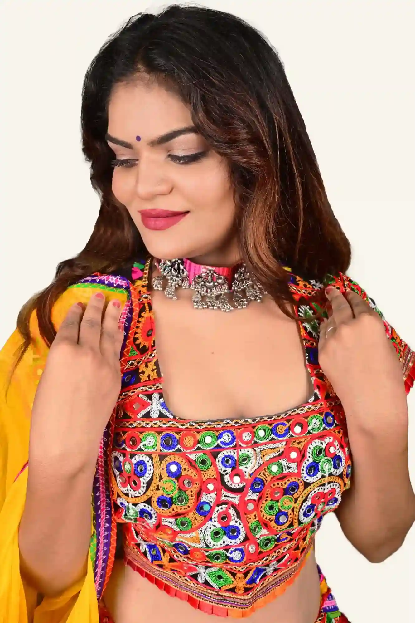 JVWAPLG015_2 Buy Kutch Embroidered Black Lehenga Set Online