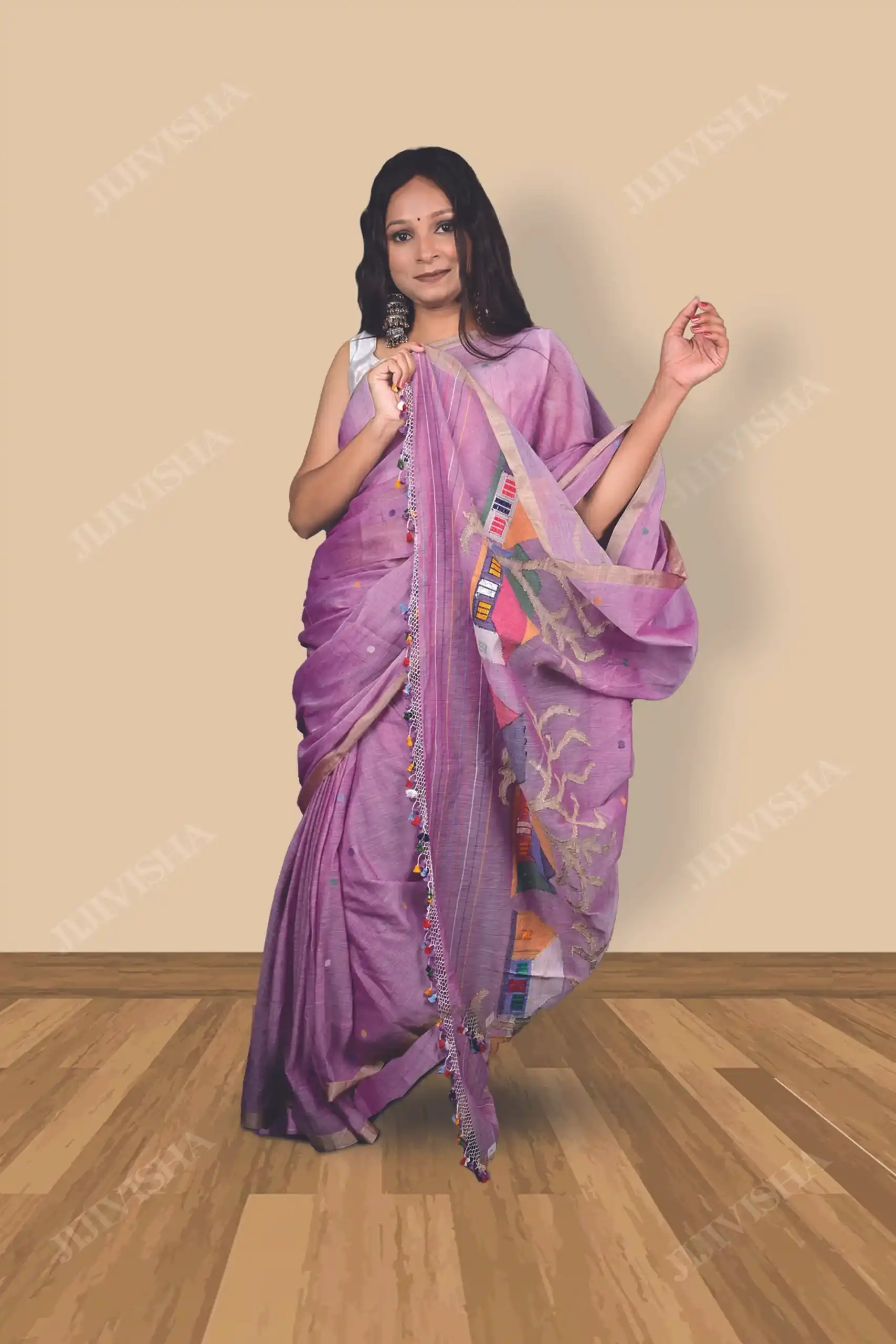 Buy Jamdani Mul Cotton Saree Online