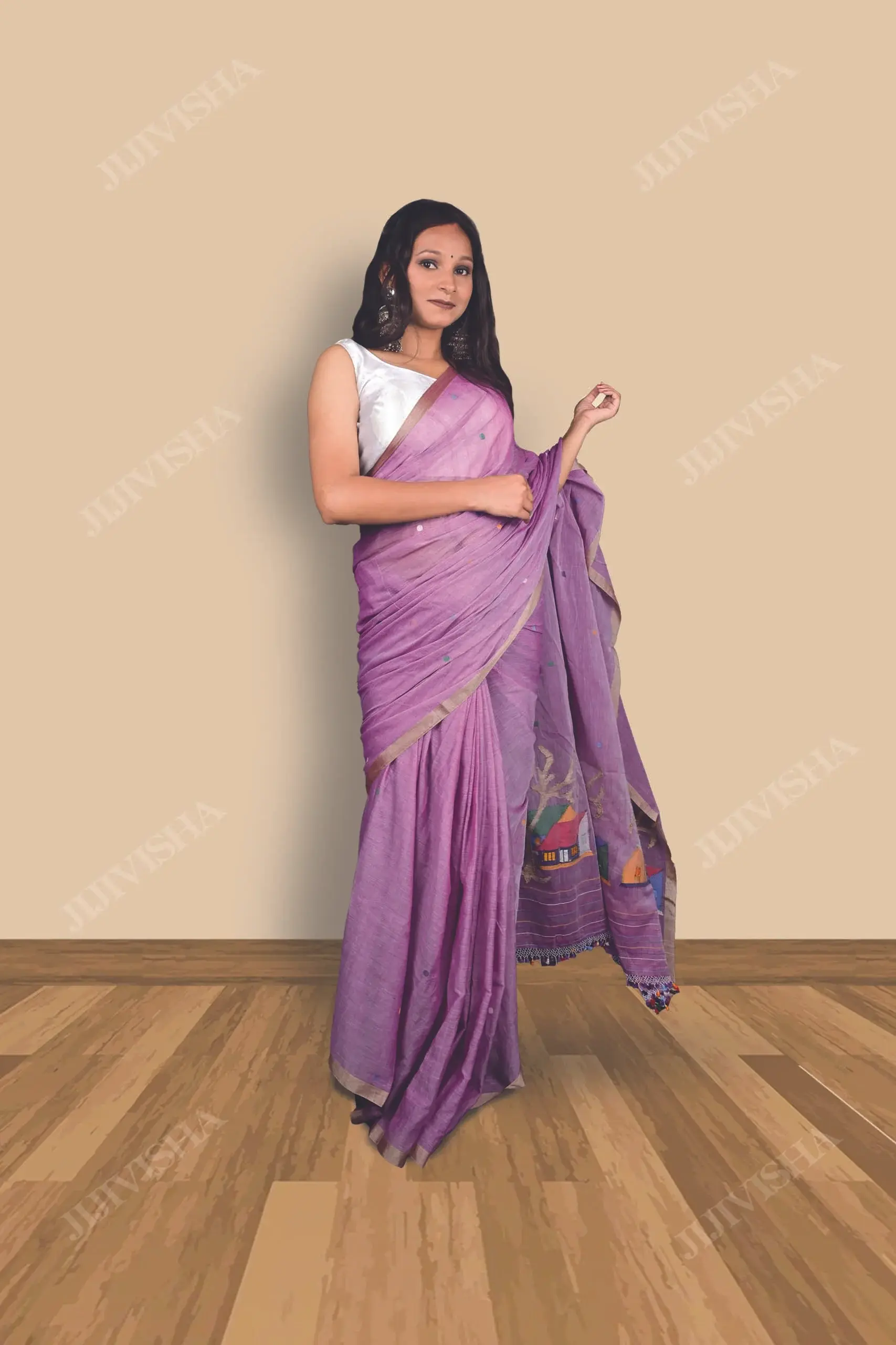 Buy Jamdani Mul Cotton Saree Online