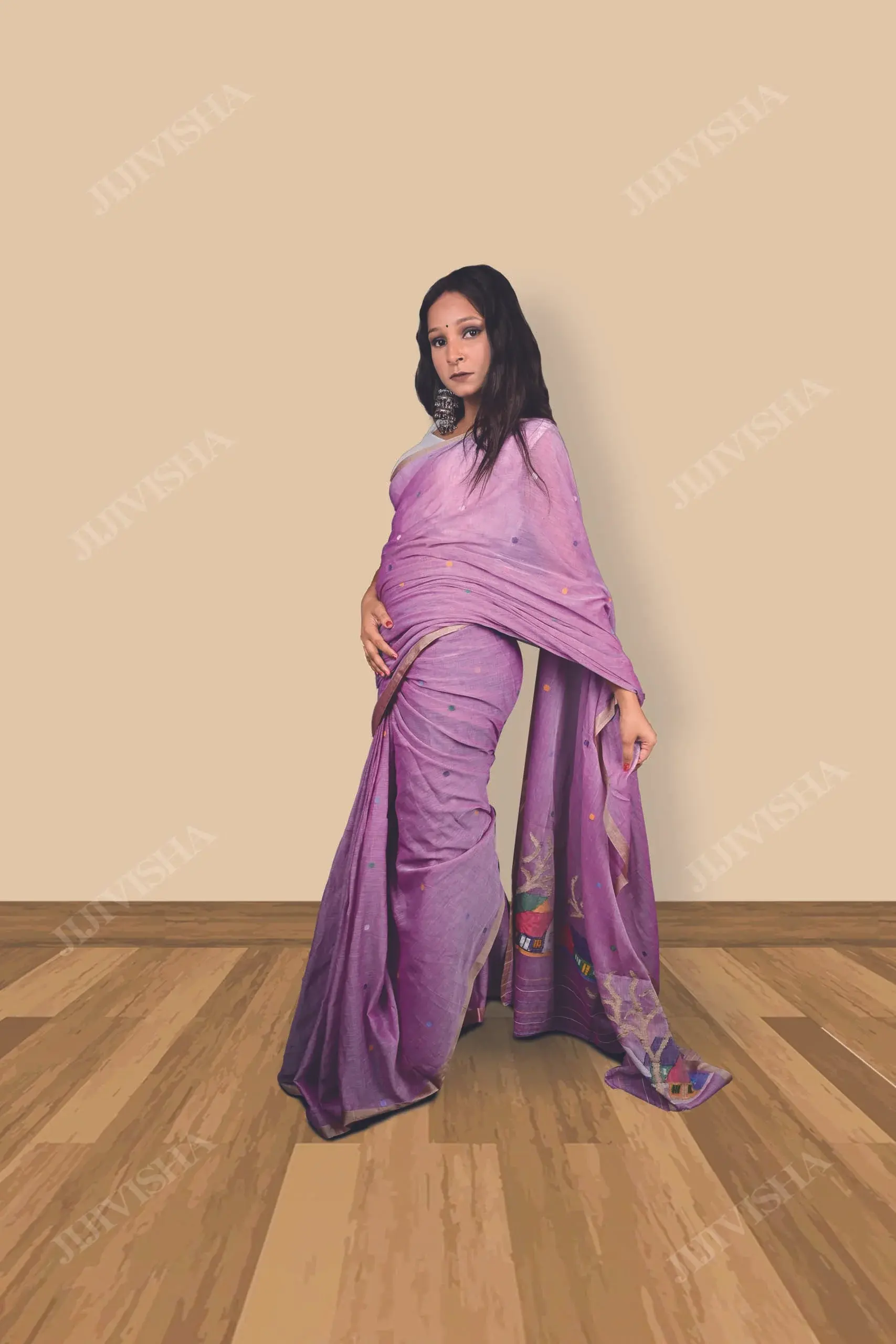Buy Jamdani Mul Cotton Saree Online