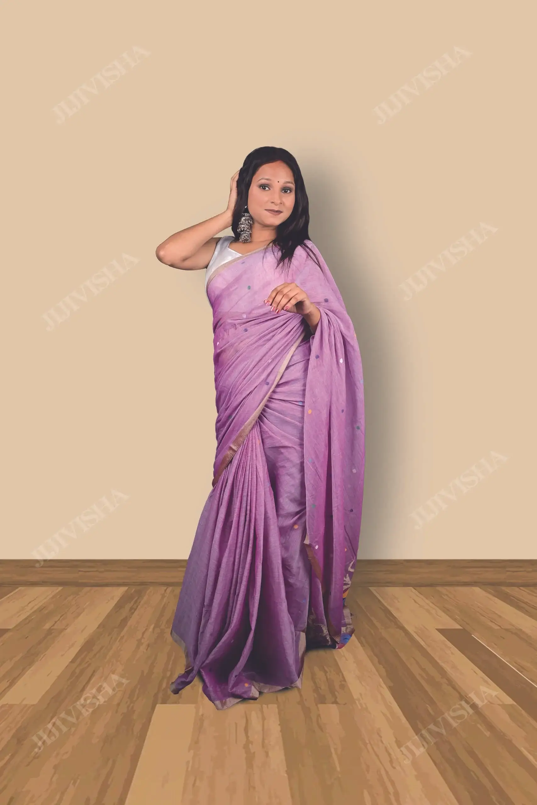 Buy Jamdani Mul Cotton Saree Online