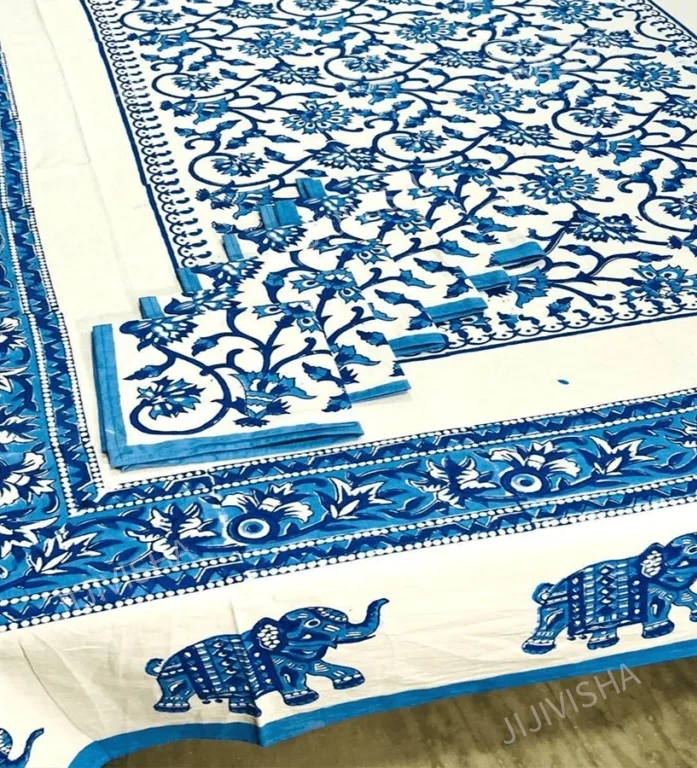 Buy Azure Blooms & Elephant Harmony Table Ensemble Online