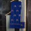 Buy Handwoven Chanderi Silk Dress Material in Royal Blue and Grey Online
