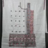 Buy Ivory Madhubani Handpainted Linen Dress Material Set Online