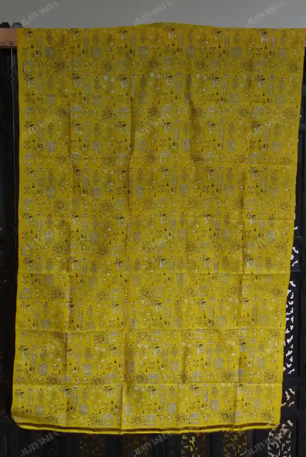 Buy Black Katan Silk Kantha Hand Embroidered Silk Dupatta Set Online