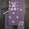 Buy Purple Cotton Jamdani Handwoven Dress Material Online