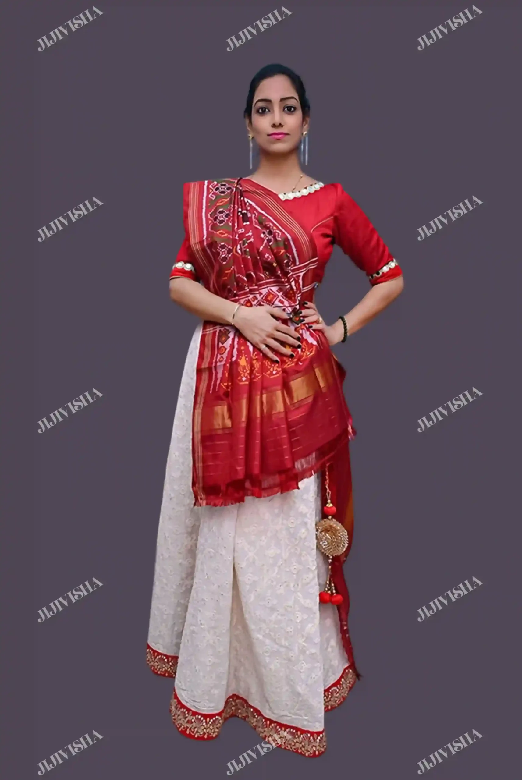 JVWAPSW0027_2 Buy Handwoven Patan Patola Silk Dupatta Online