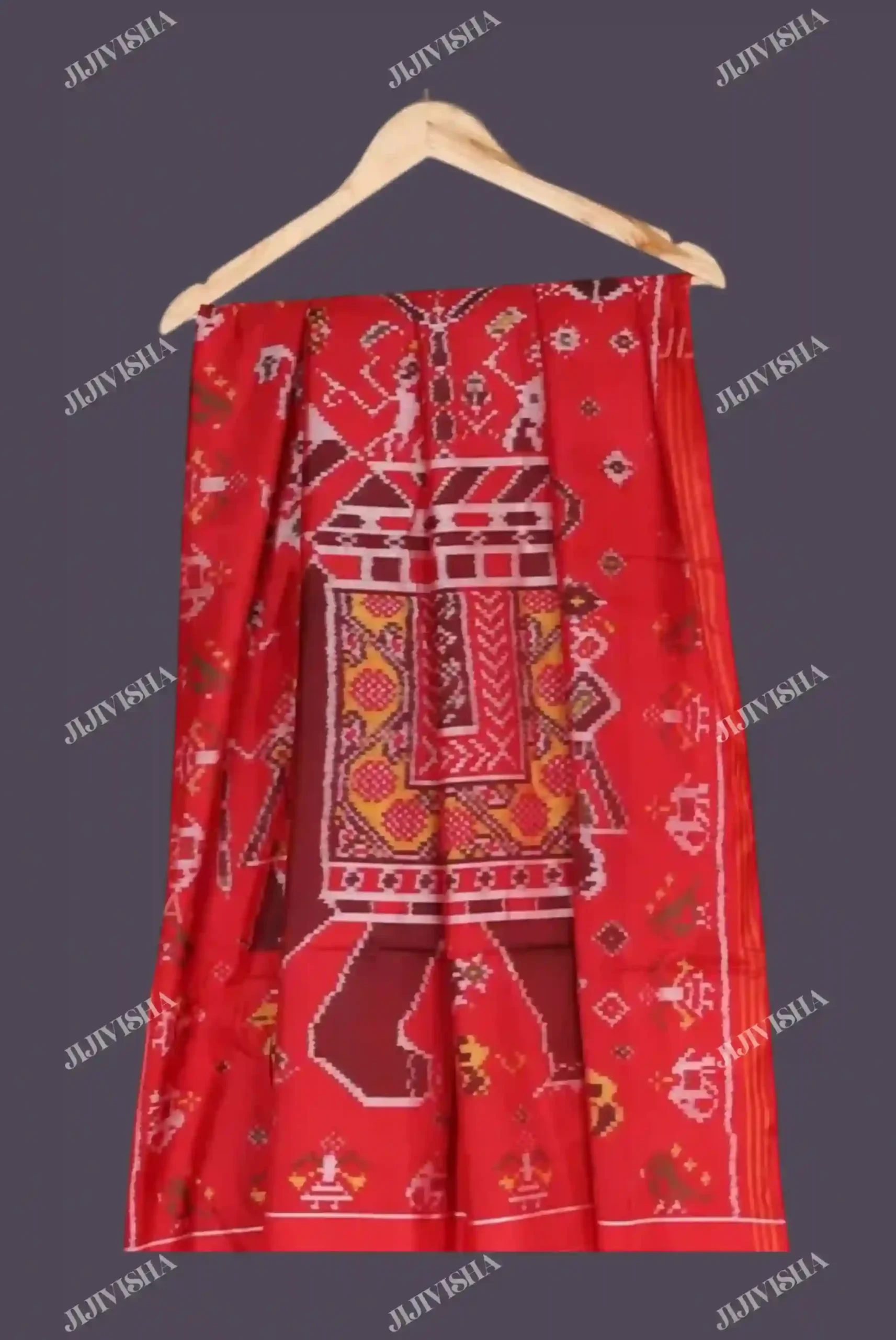 JVWAPSW027_5 Buy Handwoven Patan Patola Silk Dupatta Online