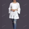 Buy Classic White: Chikankari Hand Embroidery Top Online