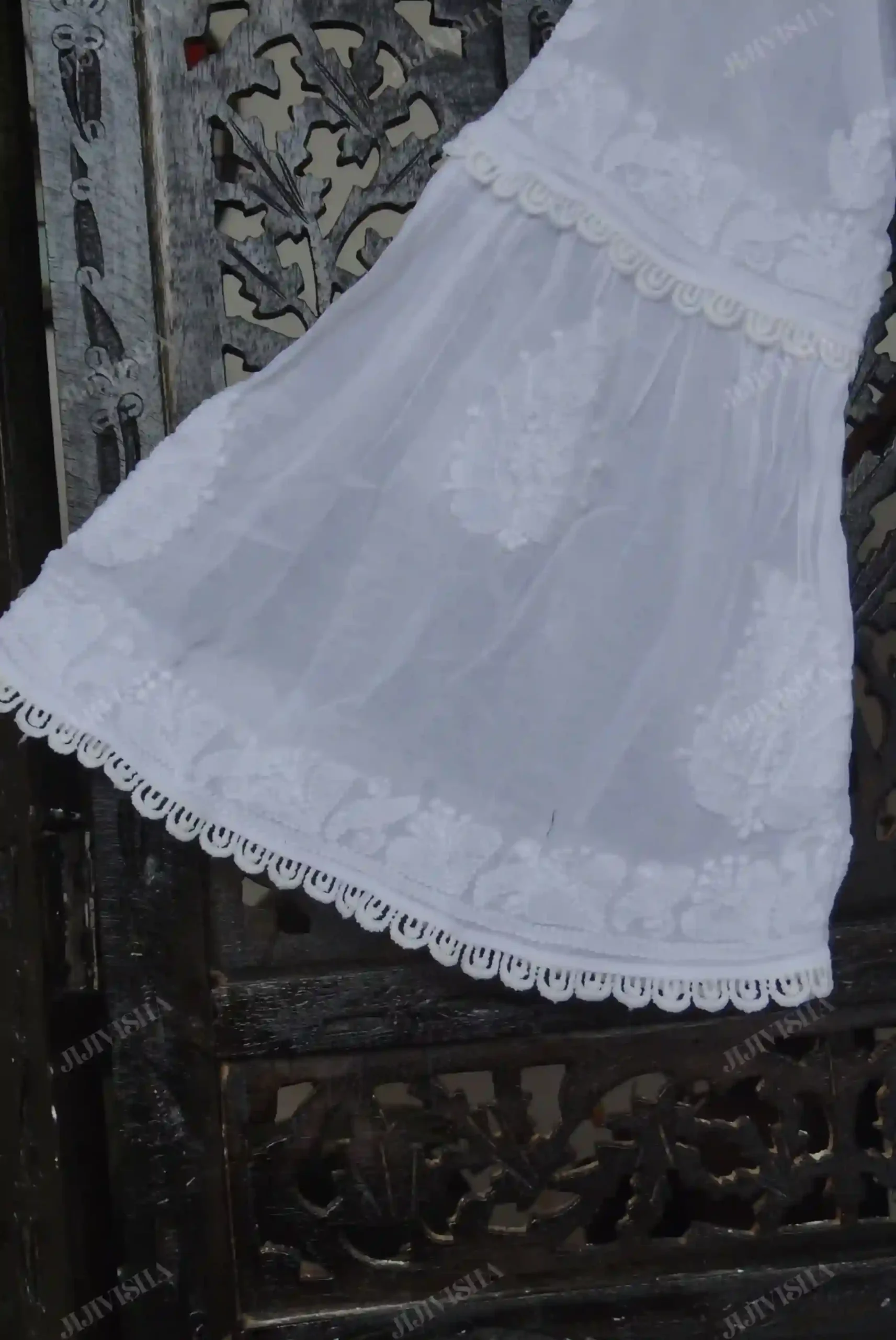 Buy Classic White: Chikankari Hand Embroidery Top Online