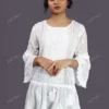 Buy Classic White: Chikankari Hand Embroidery Top Online