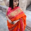 Buy Elegant Orange Patan Patola Silk Saree Online