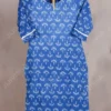 Buy Sapphire Blossom Hand Block Print Cotton Kurta Online
