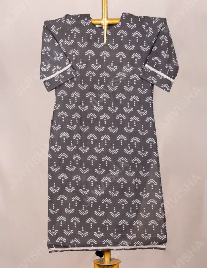 Buy Dusk Grove Hand Block Print Cotton Kurta Online