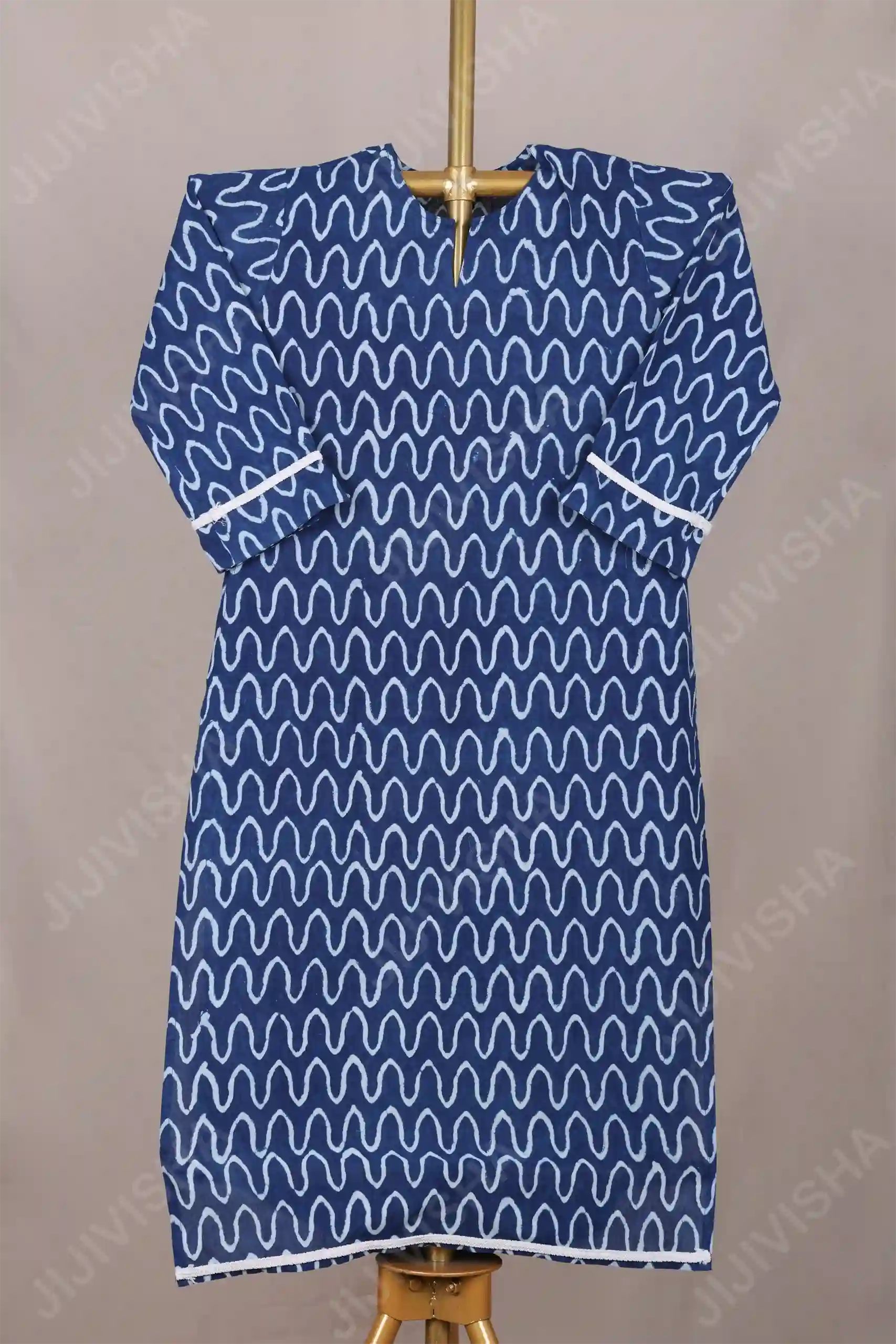 Buy Nila Taranga Hand Block Print Cotton Kurta