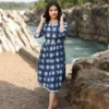 JVWAPTT023_1 Buy Indigo Star hand block print cotton Tunic Online