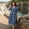 JVWAPTT023_5 Buy Indigo Star hand block print cotton Tunic Online