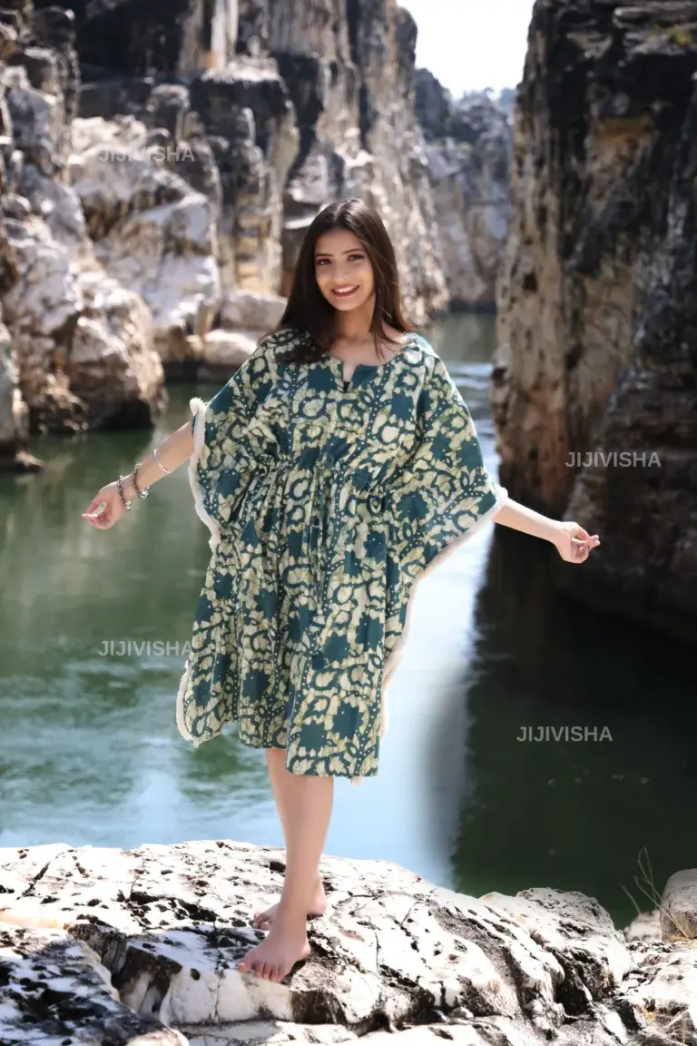 Buy Midnight Batik Cotton Kaftan Online