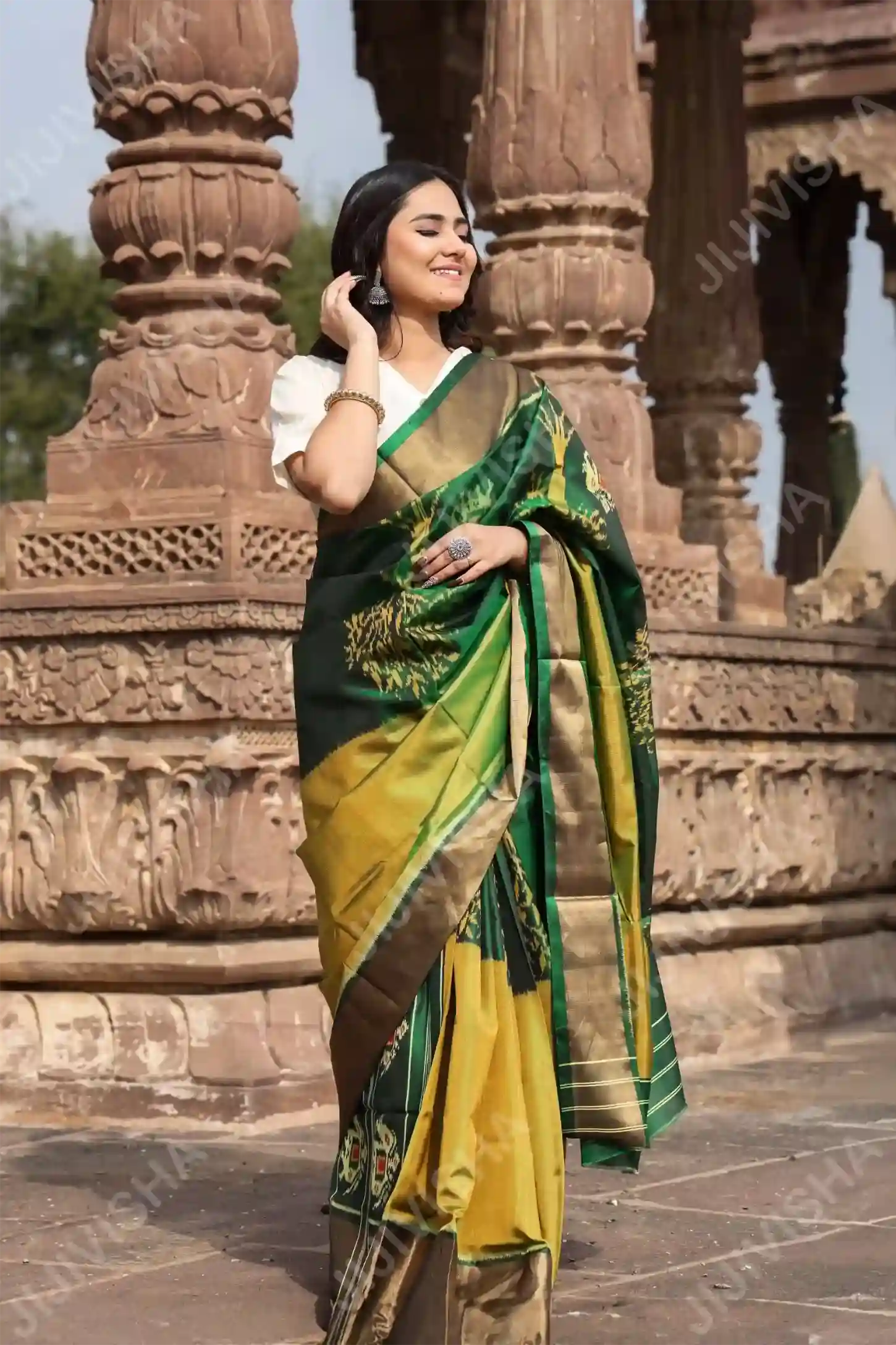 Buy Pristine Meadow Patola Silk Saree Online