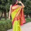 Buy Panna Gulab Patola Resham Saree Online