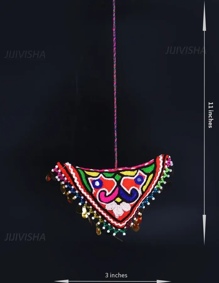 Buy Kutch Embroidered Multicolor Beads Wall Hang Online