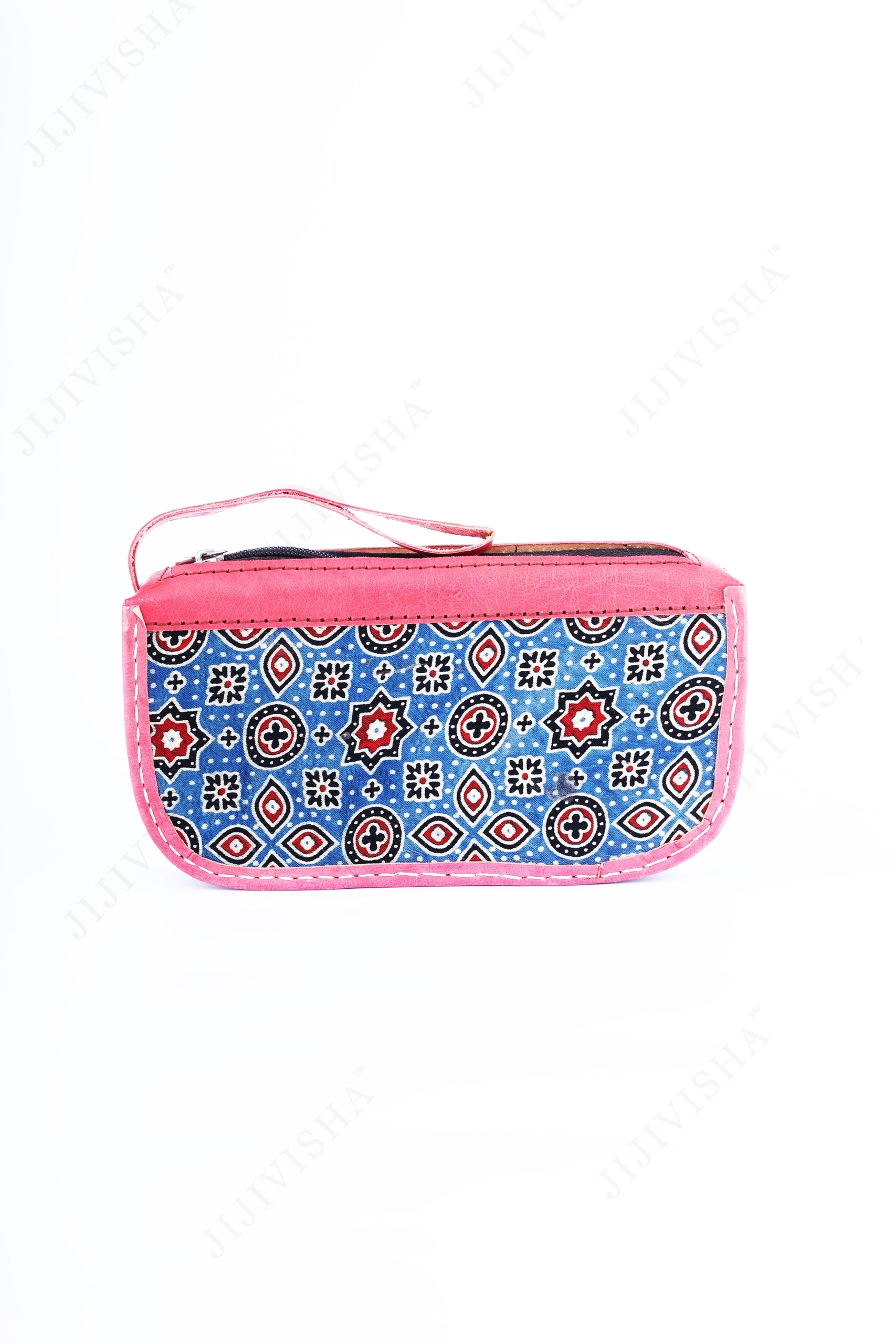 Buy Rudrani Ajrakh Print Leather and Modal Silk Purse