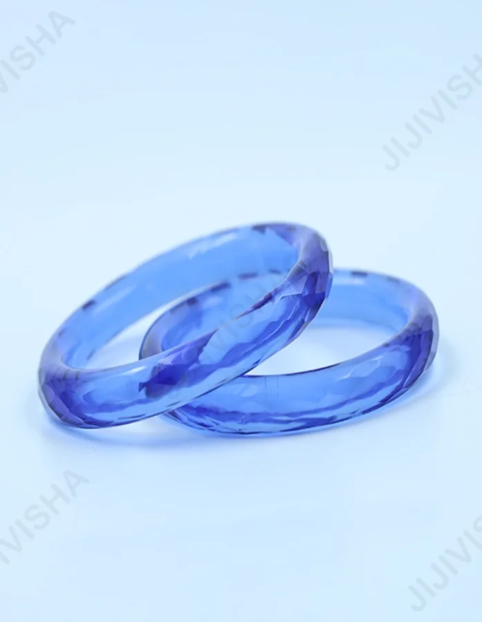 Crystal Royal Blue Bangles Set