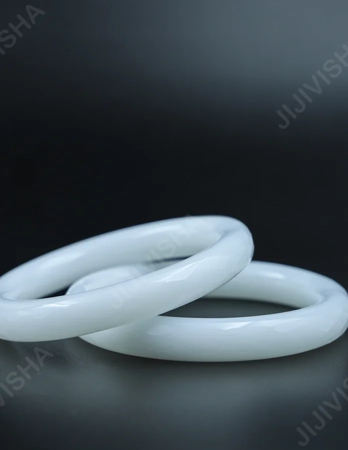 White Crystal Glass Bangles