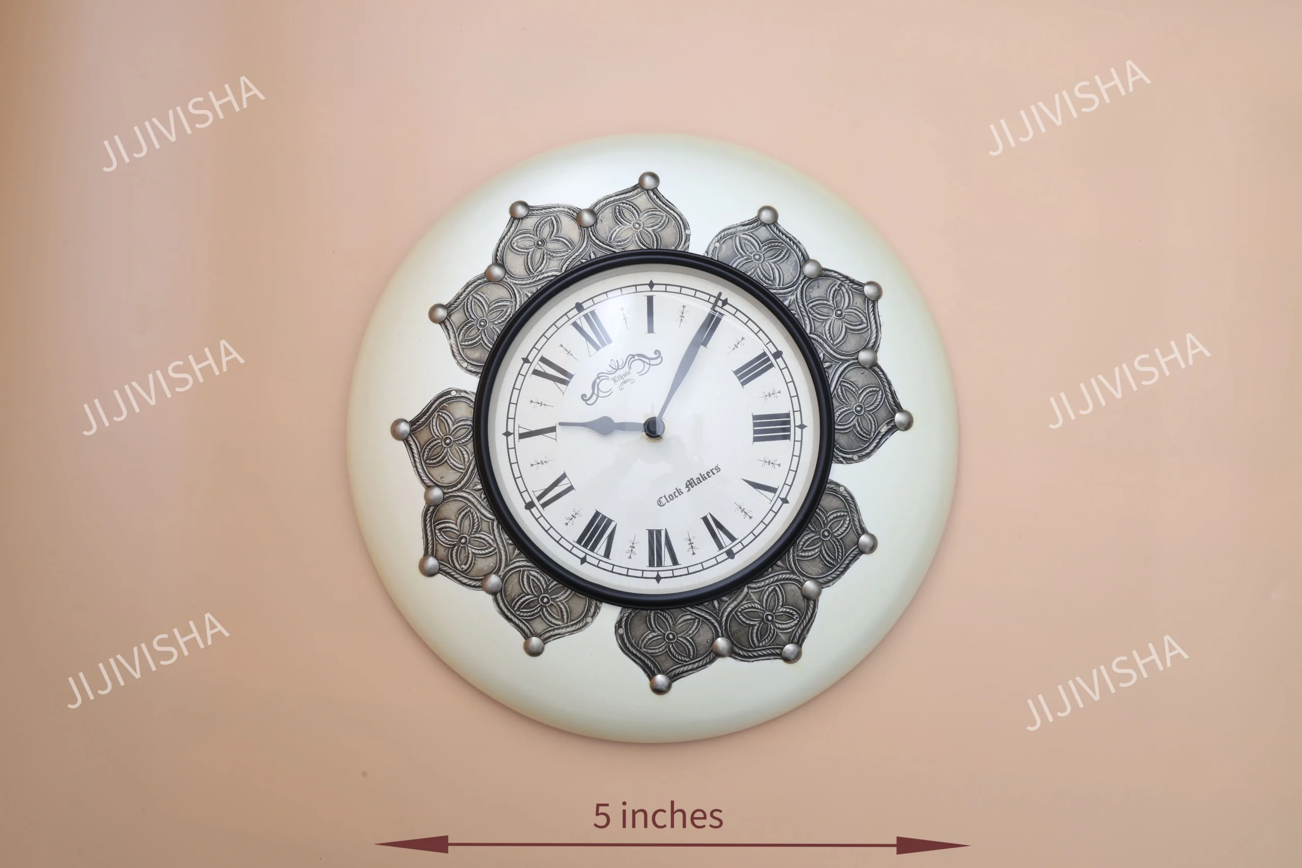Buy Buy Wooden White Vintage Wall Clock Online
