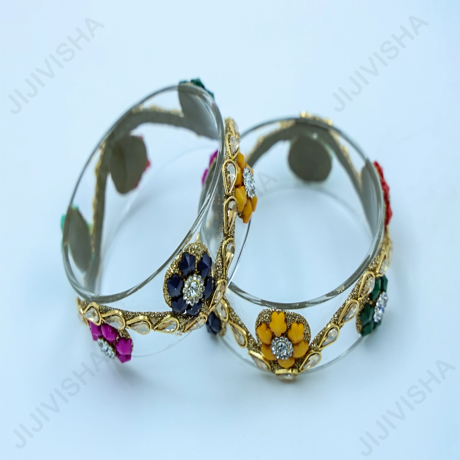 Buy Multicolor Bloom Glass Bangles Online Online