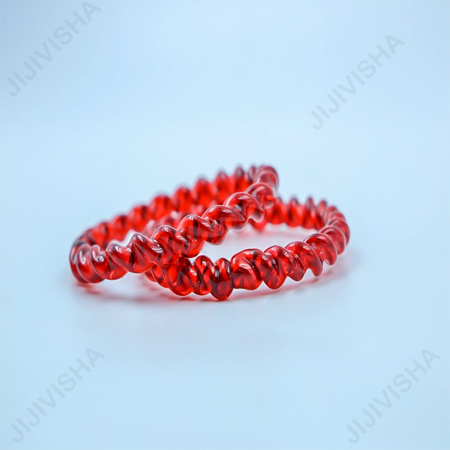Buy Twisted Red Crystal Glass Bangles Online